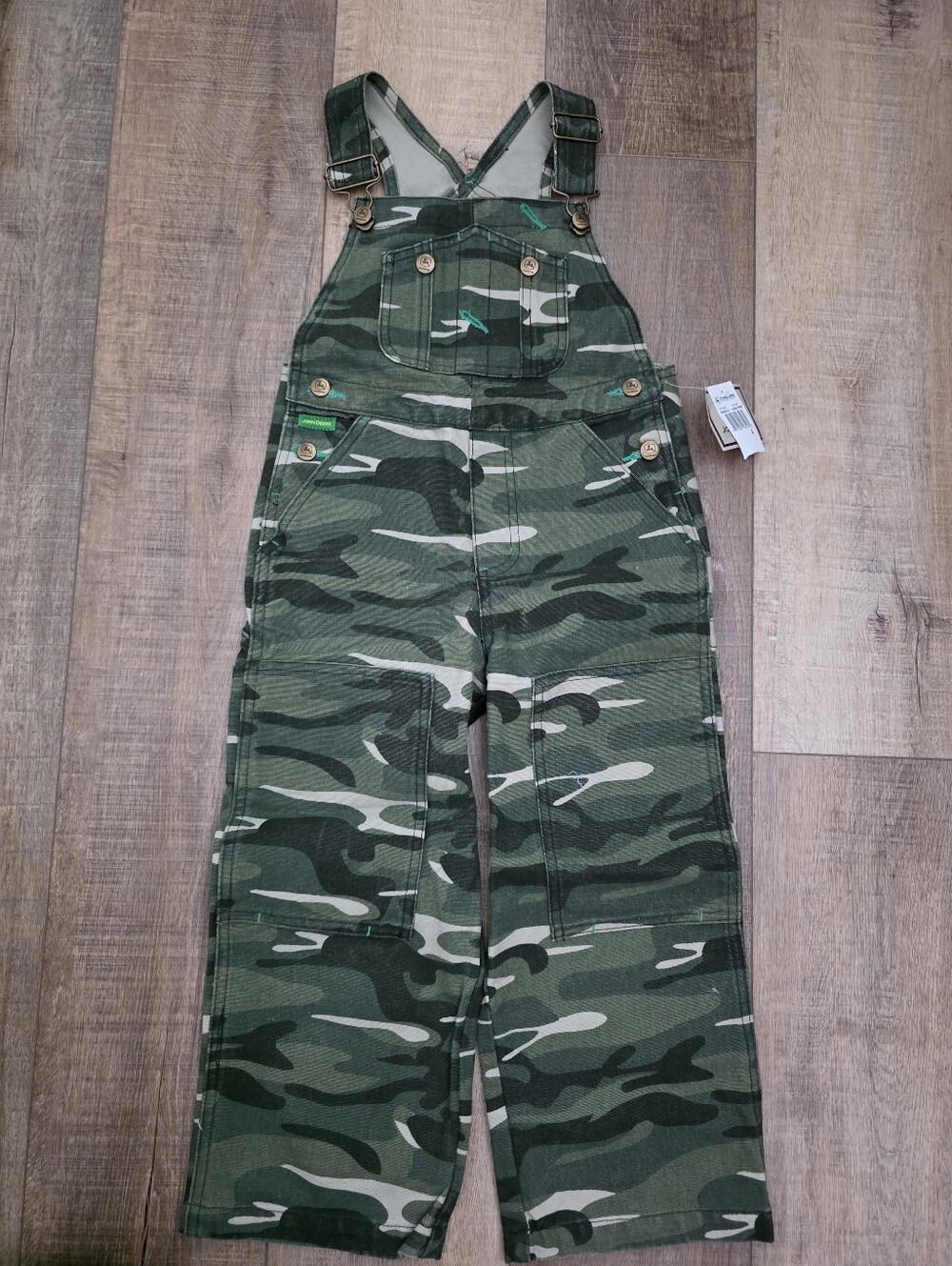 John Deere Kids Camouflage Bib Overalls - Size 4 - NWT